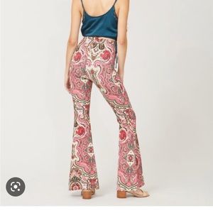 Free People Harper Bells bell bottoms pants hippy festival paisley print pink